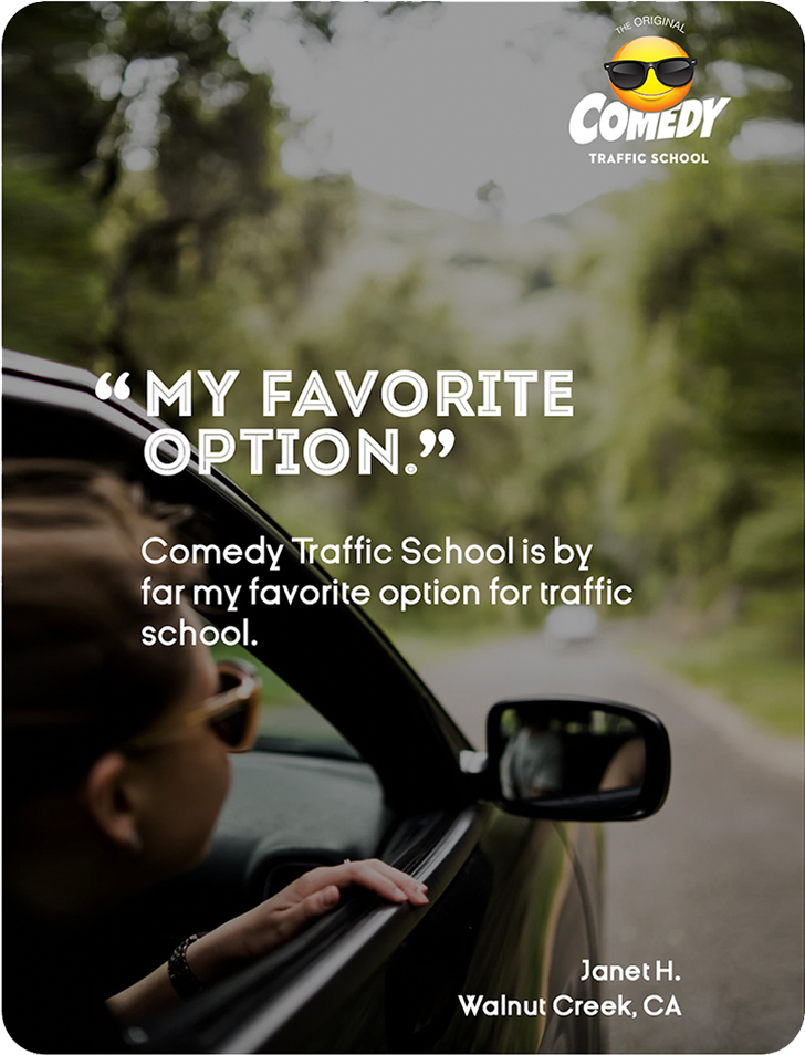 positive customer review with passenger looking out window of a car